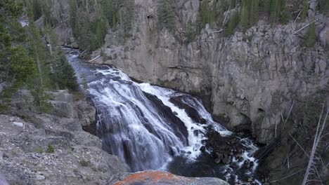 Slow-Motion-shot-of-Gibbon-Falls-in-Yellowstone