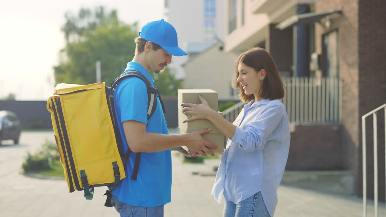Delivery Person Delivering Packages