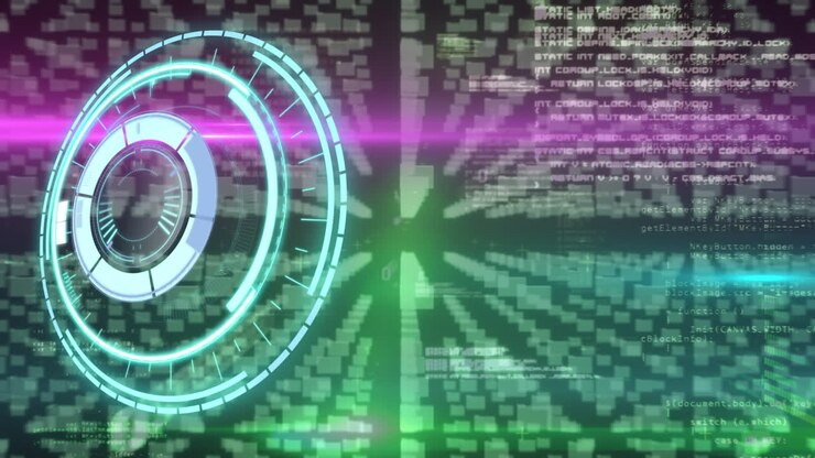 Animation af scopescanning og databehandling på skærmen