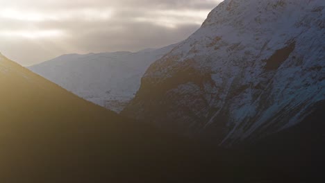 shifting sunlight in a valley