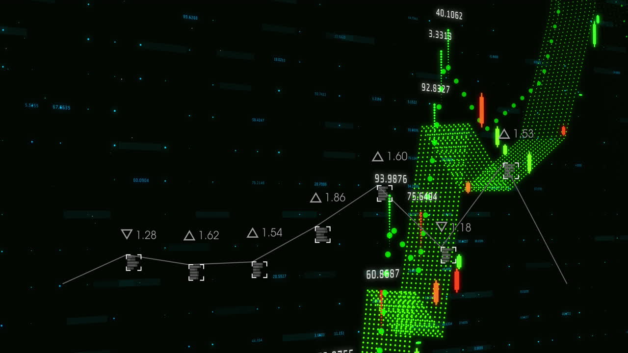 Animation of financial data processing