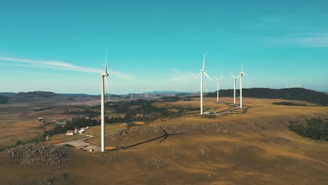 wind turbine generator park aerial view