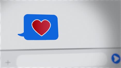 Emoji-De-Corazón---Cierre-De-Mensaje-De-Texto-En-La-Pantalla-De-Chat-Del-Teléfono-Móvil