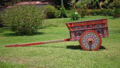 ox carts a national symbol in costa rica, typical cart of costa rica, centro america , pura vida, multicolored