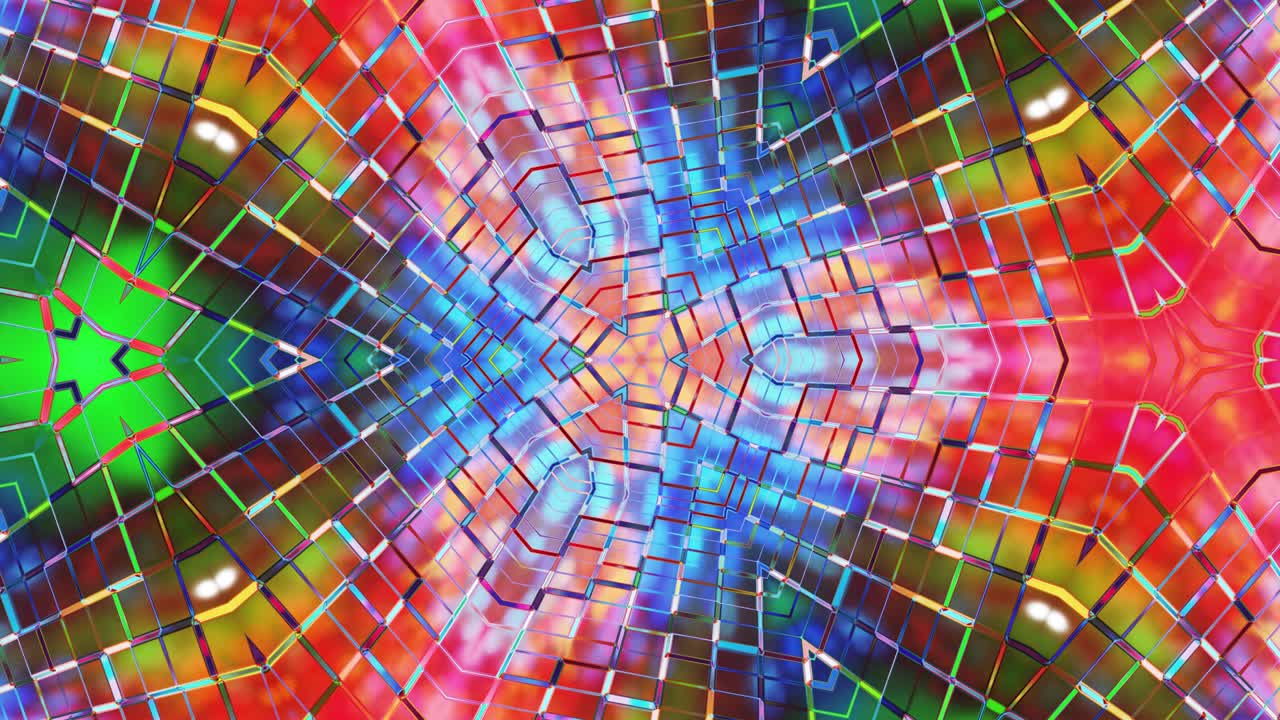 patrón simétrico iridescente líquido como el caleidoscopio con ondas. 3d elegante bucle abstracto bg, estructura ondulada de vidrio líquido brillante con hermosos colores de gradiente. 4k