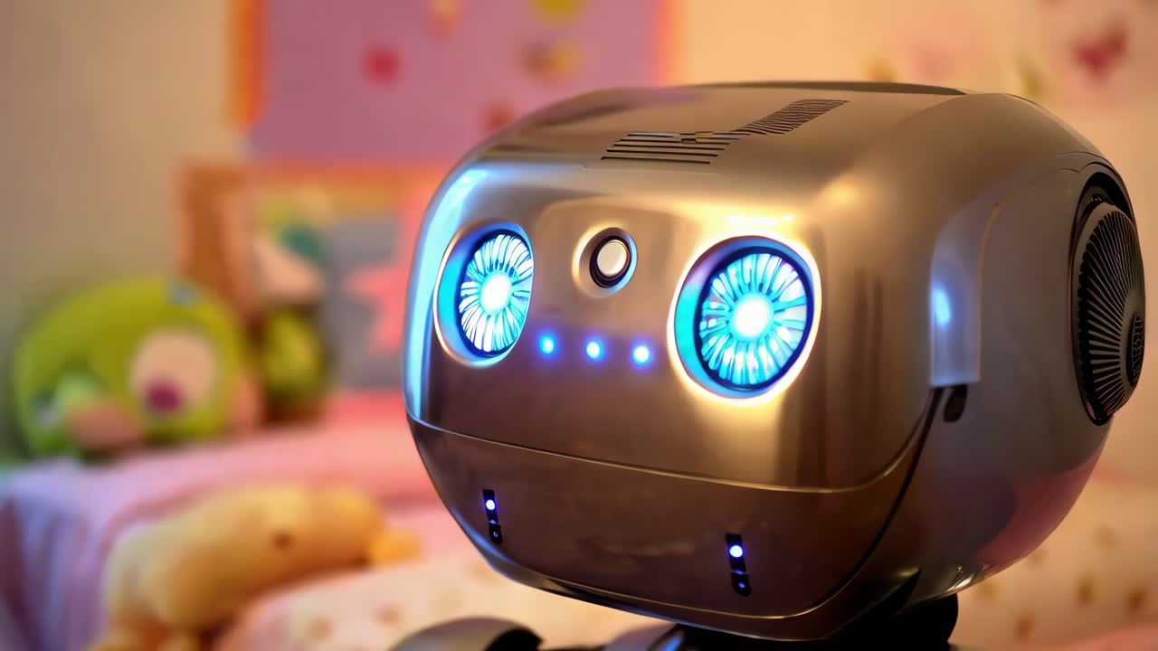robot en la habitación de un niño