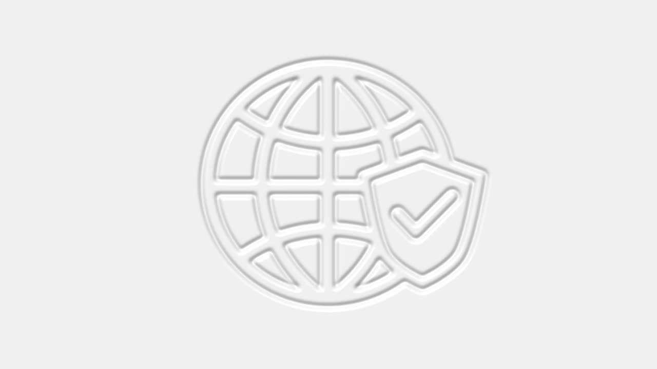 icono del globo terrestre aislado en fondo blanco. escudo con marca de comprobación. 4k