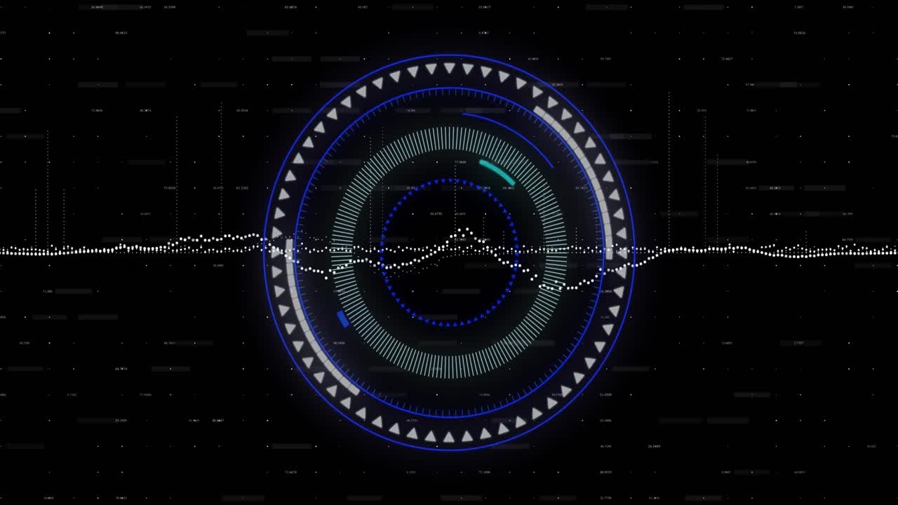Animation of scope scanning and data processing over grid