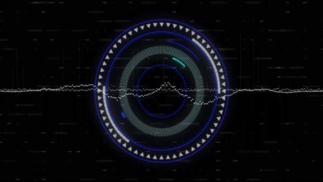 animación del escaneo del alcance y el procesamiento de datos sobre la cuadrícula
