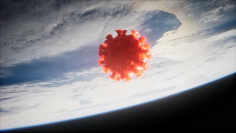 coronavirus covid-19 on the earth orbit