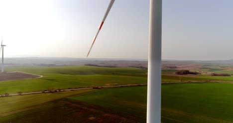 aerial view of windmills farm power energy production 11