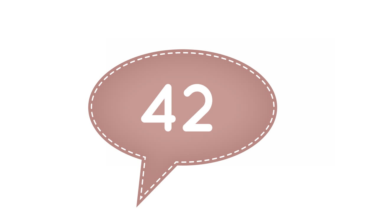 Speech balloon with numbers 4k