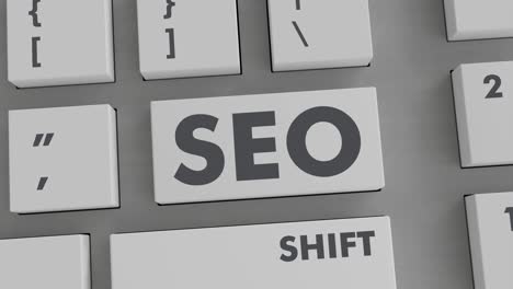 seo-knop drukken op het toetsenbord