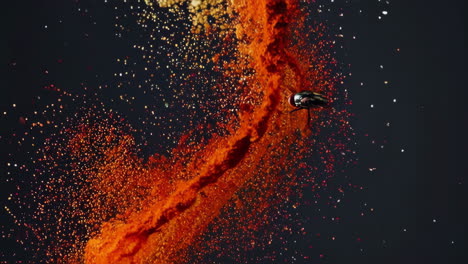 spices exploding