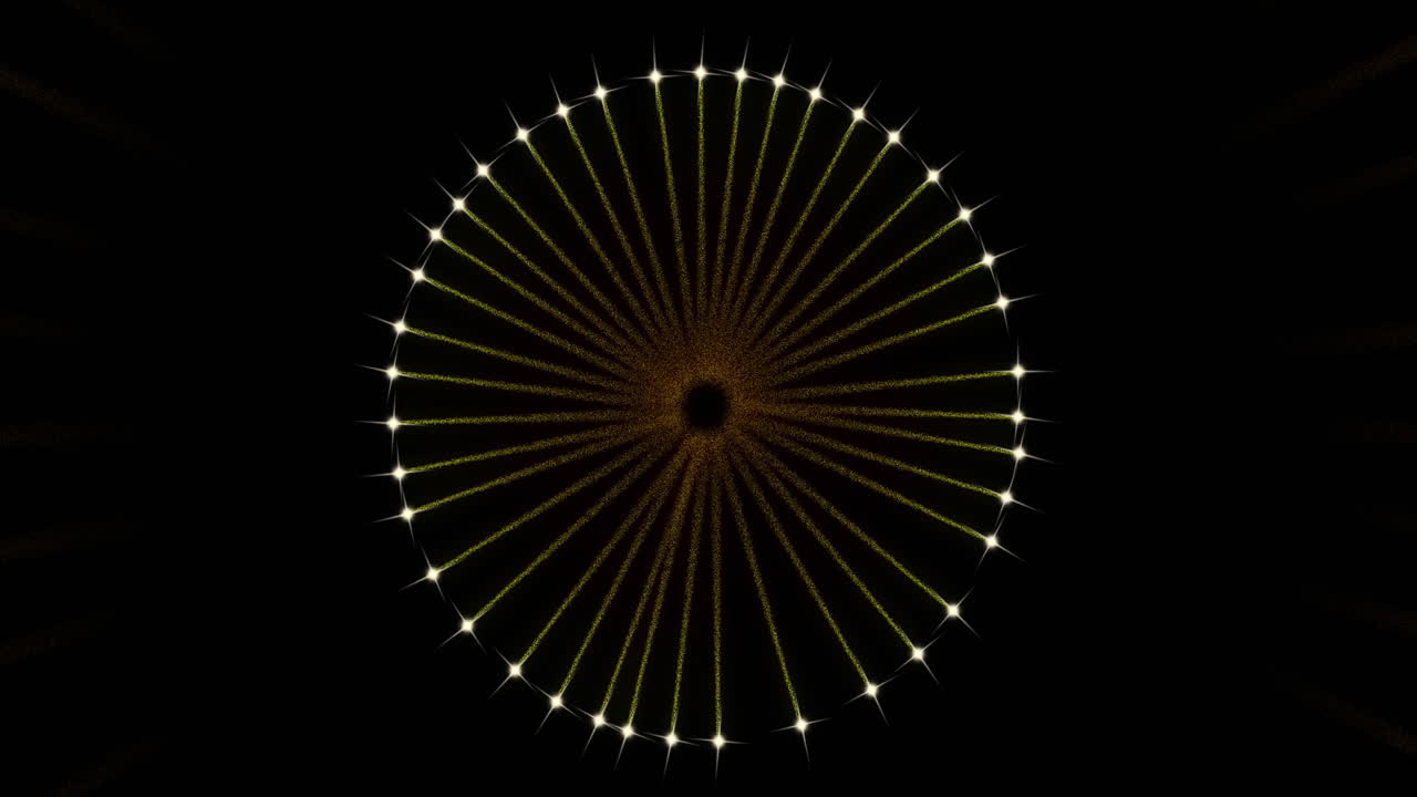 Animation of fireworks exploding over black background