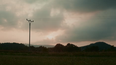 cloudy sky and mountain view