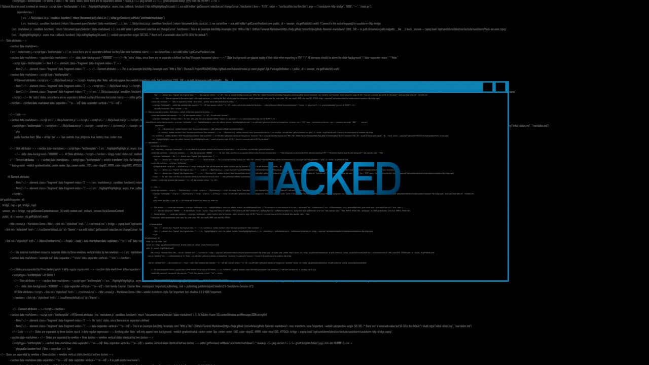 4K Hacker text animation blue 01