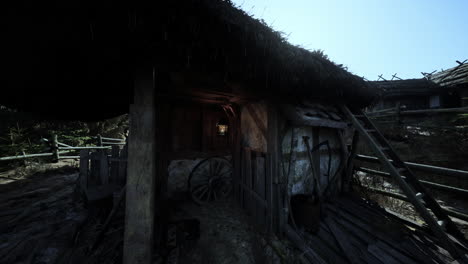 medieval hut in a fantasy village