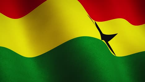 ghana flag waving closeup shows democracy and government - seamless animation video