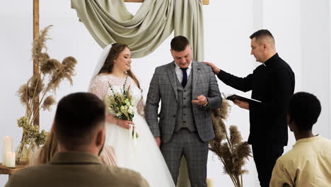 couple in love at the altar