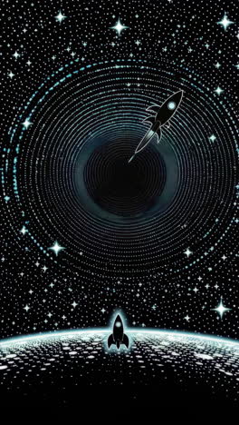 space journey through a cosmic wormhole