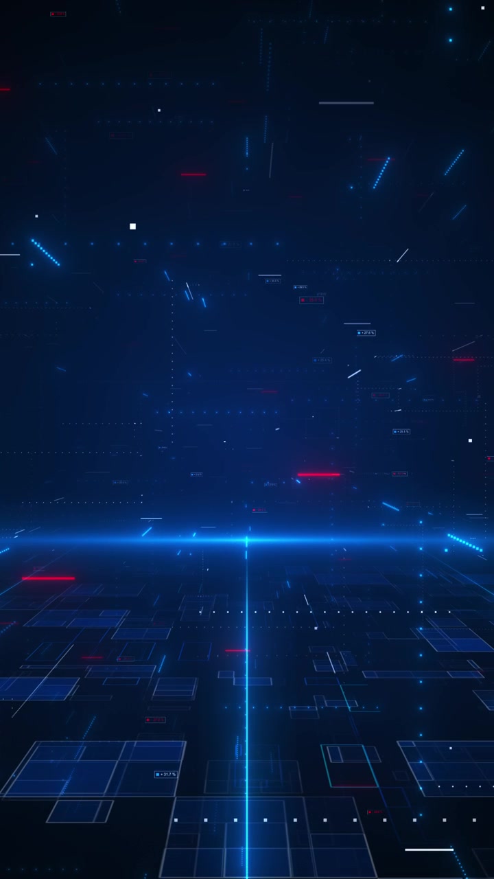 Advanced landscape glowing charts geometric panels numerical markers streaming signals space big