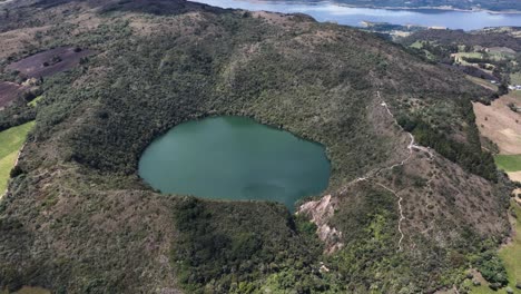 Guatavita-lagoon-in-Colombia-aerial-view