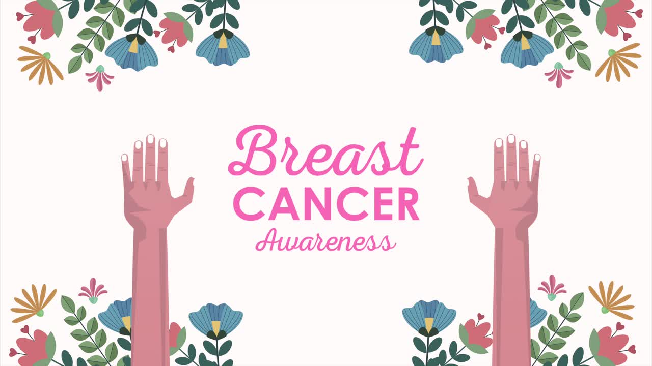 유방암에 대한 인식을 높이는 애니메이션, 손을 들고 꽃