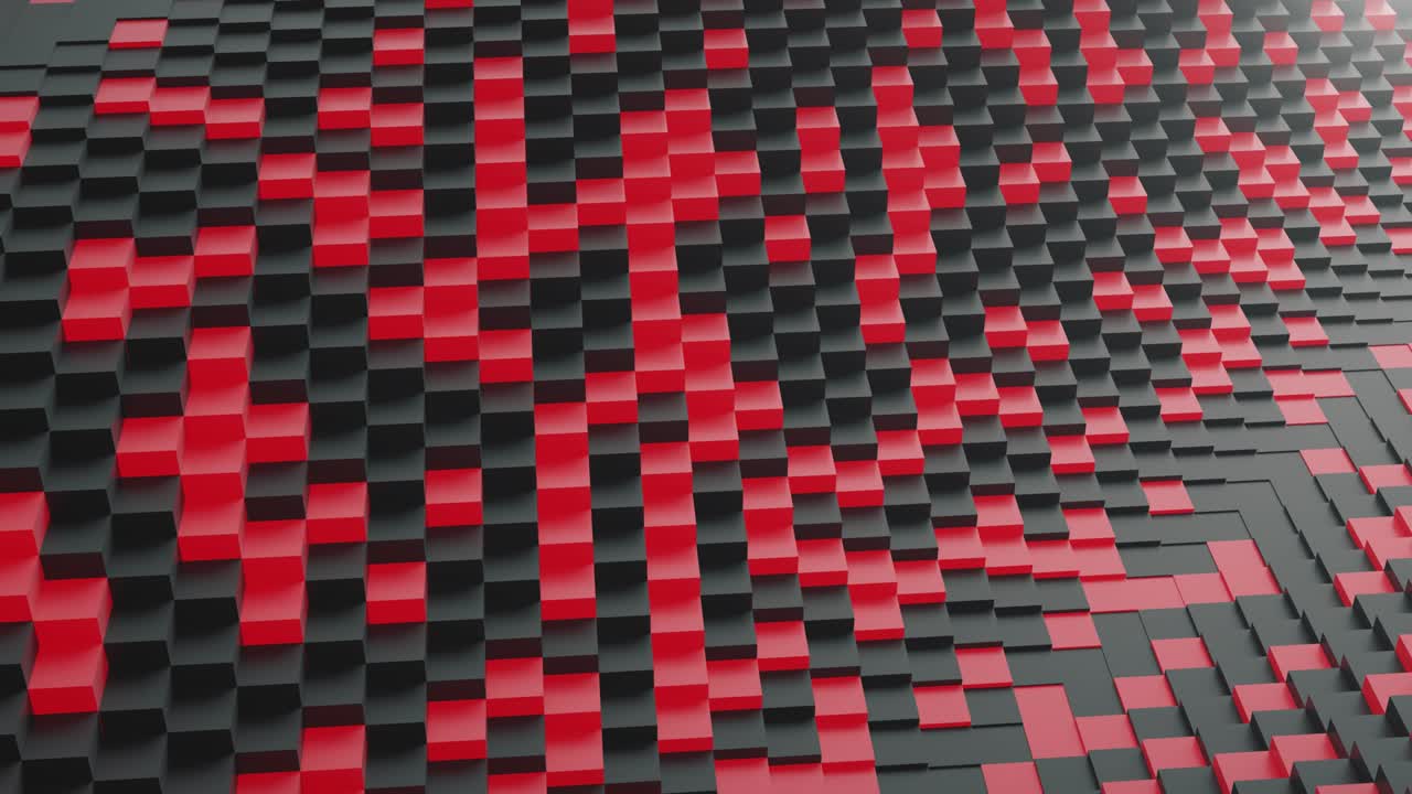 кубический фон красный