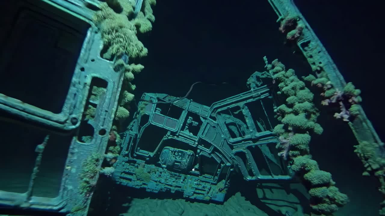 물속의 선박 잔해