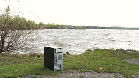 computer case by the lake