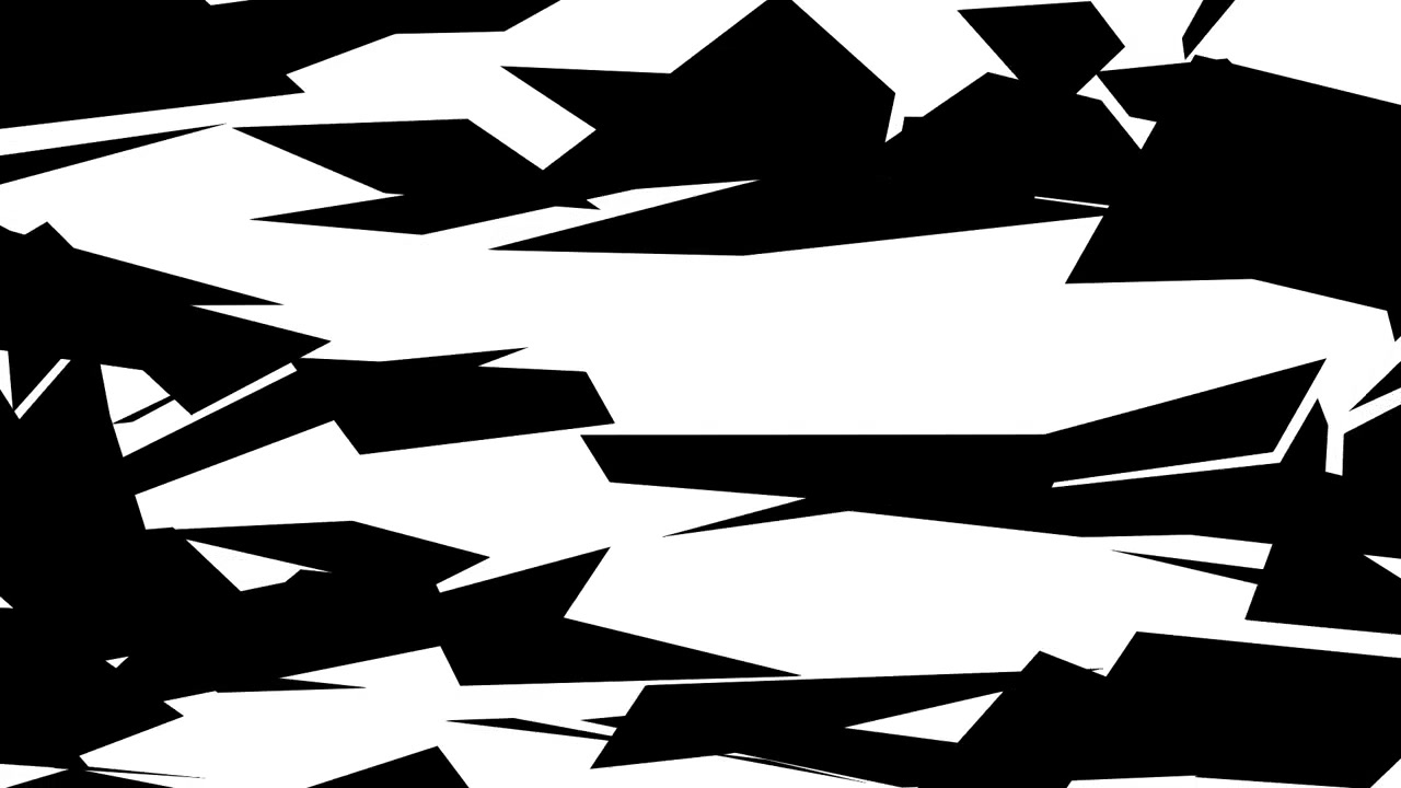 Abstract Black and White Geometric Shattered Glass Transition