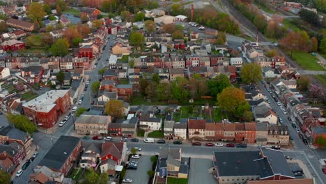 aerial of historic old town