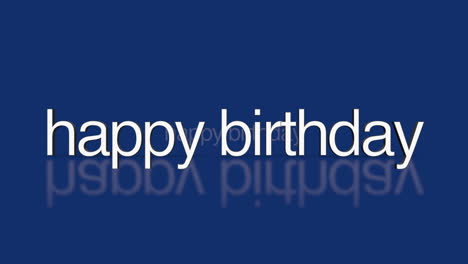 deseos de agua reflectante brillantes feliz cumpleaños en un fondo azul sereno