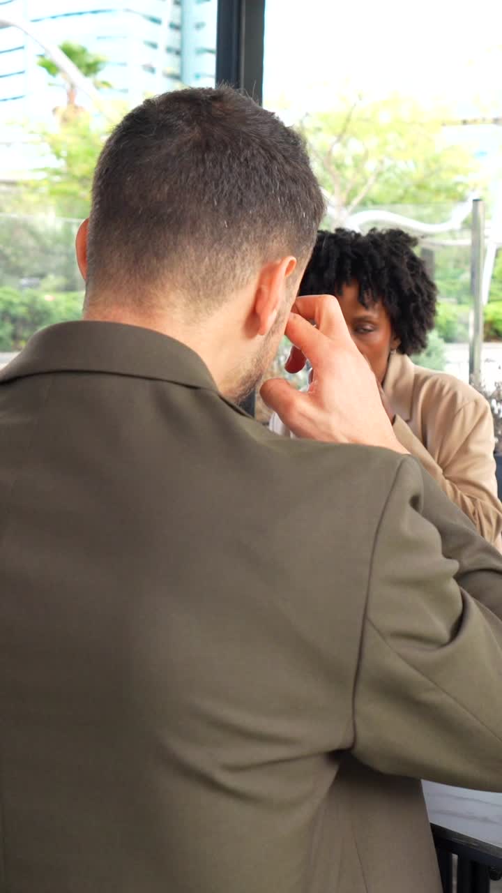 Group of business professionals meeting outdoors