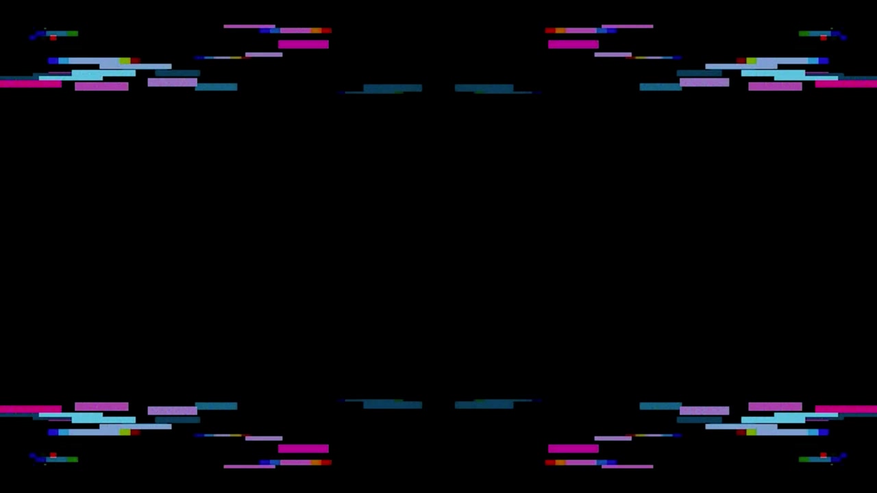 Abstract Digital Glitch Effect with Colorful Moving Bars