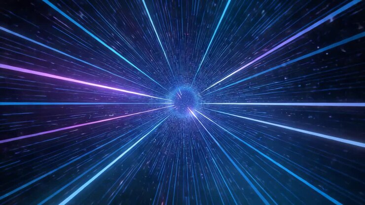 túnel de luz abstracto