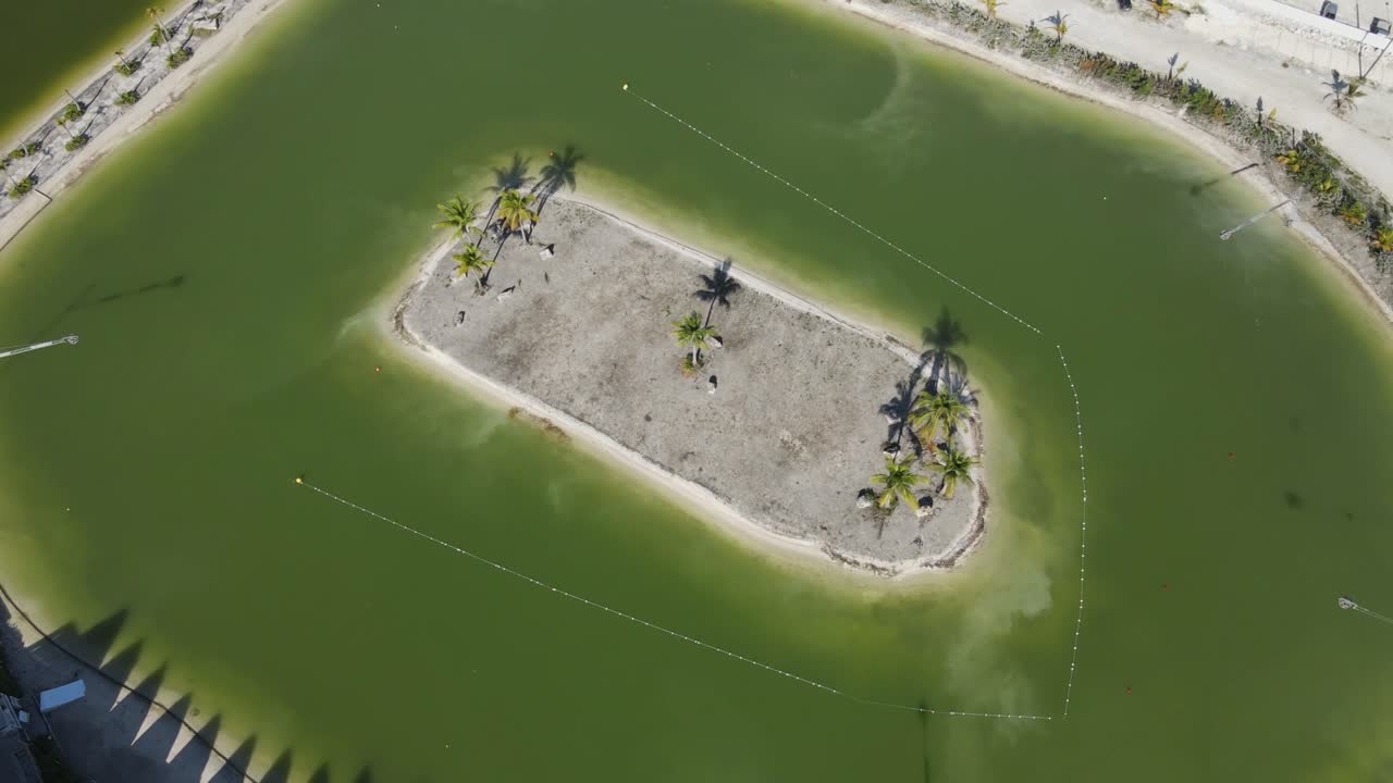 Caribbean lake park in Dominican Republic