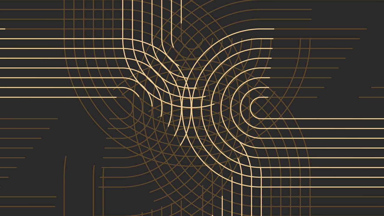 Animación Elegante de Líneas Geométricas Abstractas sobre Fondo Oscuro