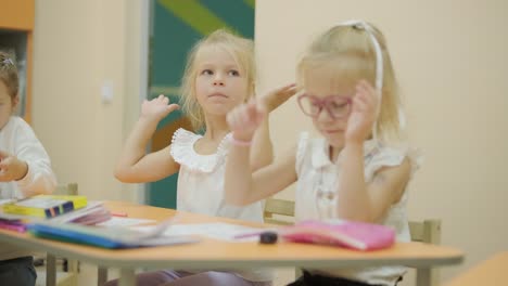 preschool preparation lesson at learning center