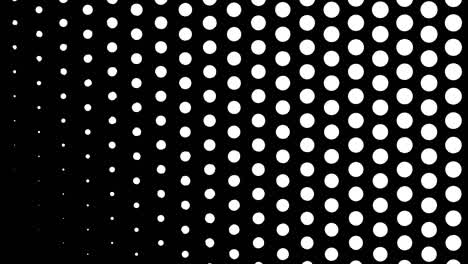 dynamic black and white composition with dots scaling. retro and vintage pattern animation