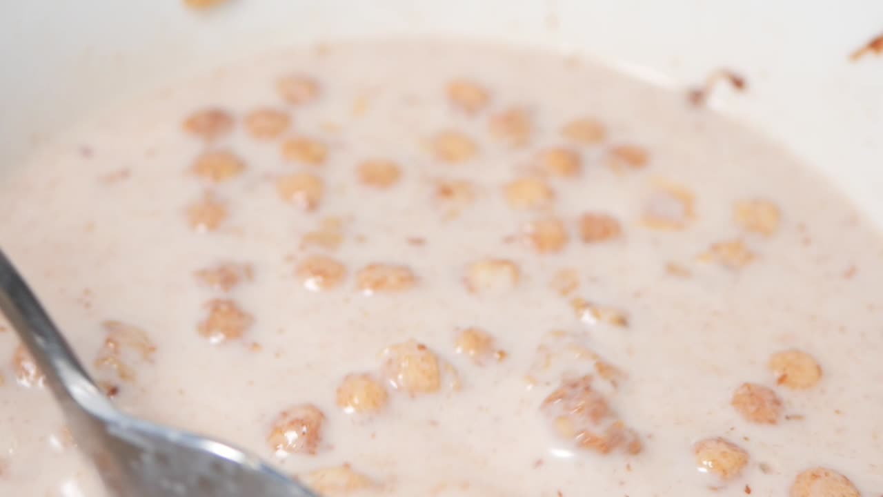 Cereal with Milk in a Bowl