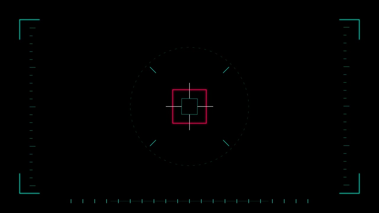 Digital HUD Targeting System Interface Animation