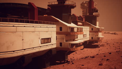 base futurista de marte: una colonia de ciencia ficción en el planeta rojo
