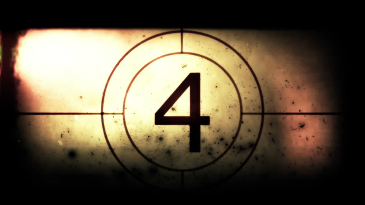 Retro film strip countdown 