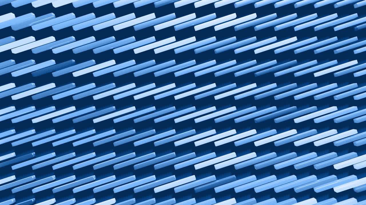3d abstract simple geometric background with blue blocks like light bulbs flashing neon lights in 4k. Smooth looped animation. Creative simple motion design bg with 3d objects. VJ loop.