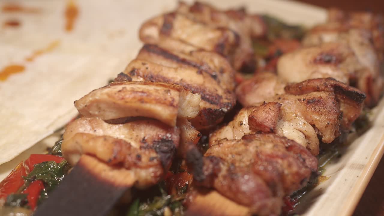 Grilled chicken kebabs