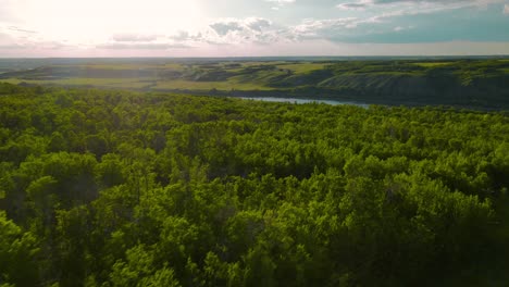 establishing shot of a valley