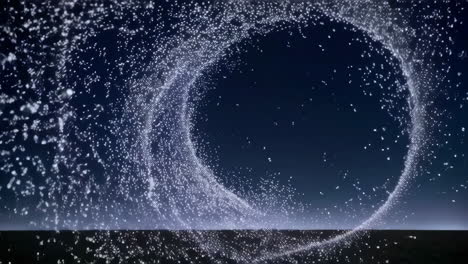 abstract digital art with particles and circular motion