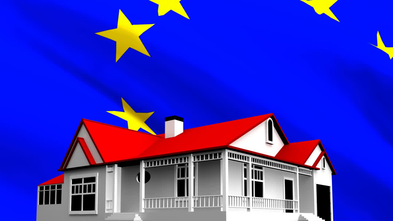 배경 에 유럽  ⁇ 발 이 흔들리는 하 ⁇  집